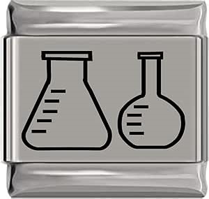 Amazon.com: NewCharms Chemistry Beakers - Abalorio italiano grabado con láser (tamaño estándar de 0.354 in), Acero inoxidable, No es una piedra preciosa : Ropa, Zapatos y Joyería