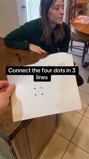 How to Connect Four Dots in Three Lines