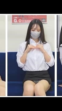 Nana on the Train : Office girl LOOKBOOK with upskirt on the subway ( Unrestricted Version )