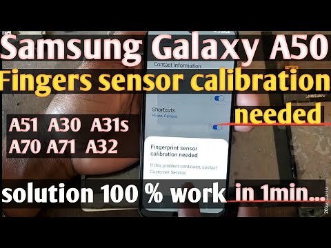 Fingerprint sensor calibration needed problem solve fingers #samsung A50 A51 A31s A20 how to solve