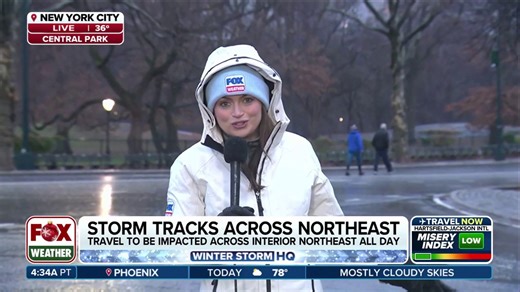 Flake watch in NYC as storm moves through Northeast