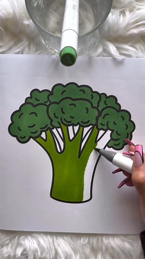 Broccoli 🥦🥰 Tasty Relaxing Coloring 🥰😘 #cozycoloringvibes #reelsviralfb #reelsviral #reelsinstagram #cozycoloringbook #asmrcoloring #cozyvibes #CozyColor #reels #relaxingcoloring | Lumi Colors