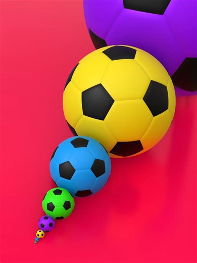 ⚽Footballs Infinite Zoom | Satisfying Loop 🌈🔄 #satisfying #3danimation #oddlysatisfying #infiniteloop