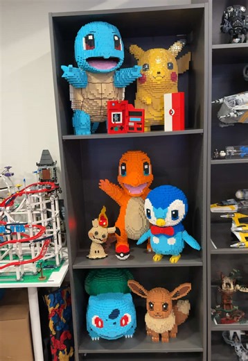 I caught them all!! These life size models are so cool! A total of 22,800 official LEGO bricks were used in these Bricker Builds sets 🤯 #pokemon #lego #legopokemon #brickerbuilds #pokemoncollector