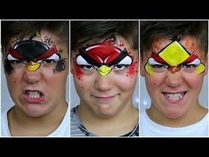 Angry Birds — Face Painting & Makeup Tutorial for Kids
