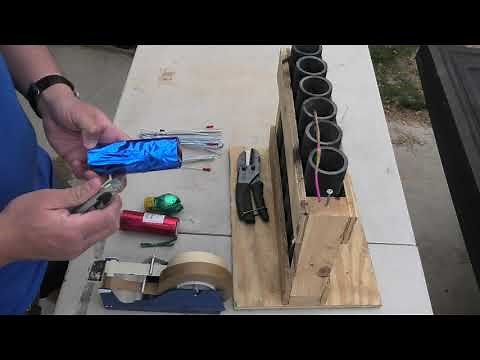 Pyro-Technique video: E-matching Consumer Fireworks Part 1, Consumer Mortar Shells.