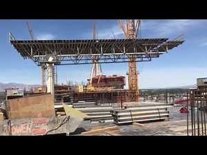 Aluma Systems Flying Form Truss System with FCI's Elevator Cores at Resorts World Las Vegas