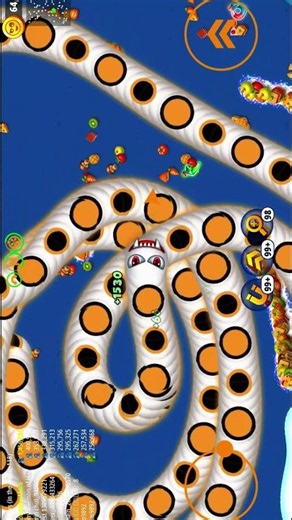 🐍WORMSZONE.IO | Giant Slither Snake Top 01 🏆 | Epic Worms Zone Biggest Snake Gameplay! | #shorts