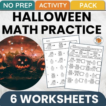 Halloween Math Worksheets Addition Subtraction Multiplication 1st 2nd 3rd Grades