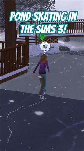 You Can Ice Skate On Ponds In The Sims 3! #shorts #thesims3 #sims3 #gaming