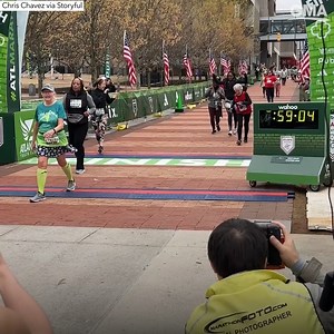 Betty Lindberg, 98, finished the Publix Atlanta 5K race in under an hour. She holds the world record for a 5-kilometer race in the 95-99 age group. https://gma.abc/3oAwF4j | Good Morning America