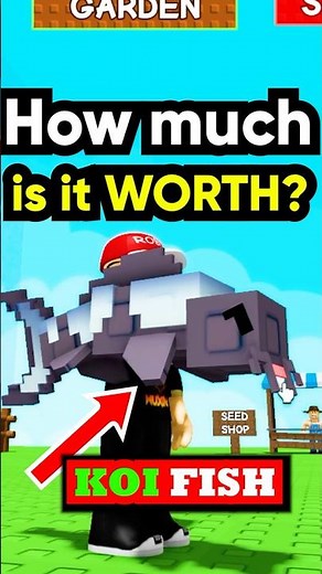KOI FISH...How much is it worth in GROW A GARDEN ROBLOX #roblox #shorts