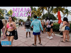 Spring Break 2022 Miami Beach Walk 4k 🇺🇸 Walking tour of Miami Beach, Florida USA