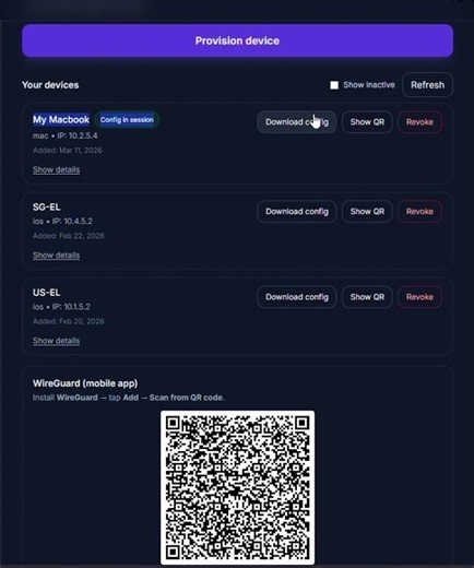 Setup your device @ Wire.novahub.link -