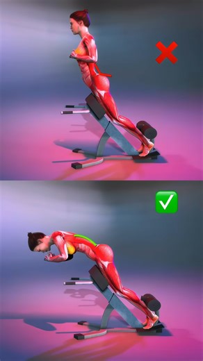 Activate Your Glutes with Hyper Extension Variations Are you looking to target your glutes more effectively during leg day? Try these simple modifications to the hyper extension machine to focus on your gluteus maximus muscles! Key Tips: Avoid overextension: Keep your movements controlled and smooth to target the glutes without putting excessive stress on your lower back. Pad positioning: Place the pad at the top of your thighs to ensure you're working the correct muscle group. Spine alignment: