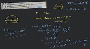 Find the ratio of their surface areas.A hemispherical bowl is ... | Filo