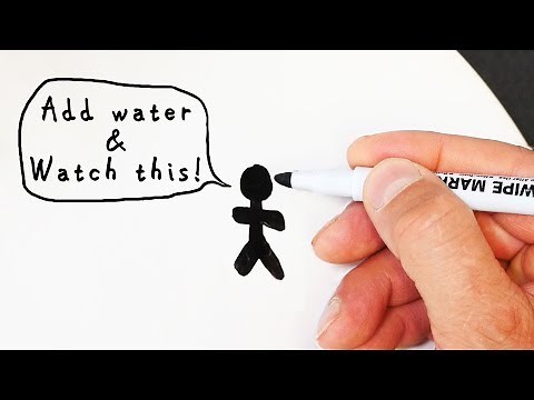 Draw on Water - Dry Wipe Pens - Science Experiment