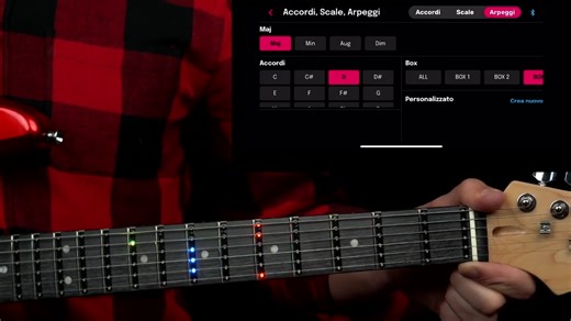 Vuoi imparare a suonare la chitarra ma pensi sia troppo difficile e impegnativo? Scopri subito il sistema che ti consente di studiare, quando vuoi e come vuoi! Grazie alla tecnologia LED e all'App Visual Note riuscirai a suonare da subito e farai progressi al di là della tua immaginazione! Ordina un dispositivo da applicare sul tuo strumento o una chitarra con Visual Note già installato e inizia a suonare subito! | Visual Note