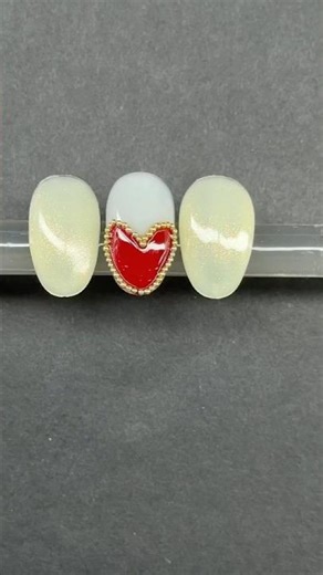 Easy DIY Heart Nails 💅 Beginner Friendly✨ #beginnerfriendly #diynailart #heartnailart #trendynails