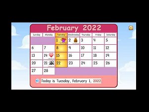 Starfall Calendar February 2022.
