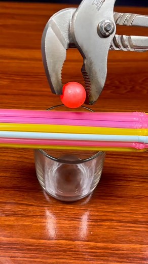 1000°C Red Hot Ball Vs Straw 😱 #satisfying #asmr #experiment #fblifestyle | Bv Experiments