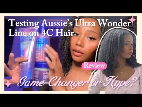 Aussie Ultra Wonder Line Review | 4C Hair Moisture, Definition & Shine Test