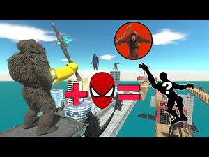 Kong Becomes Spider-Man Death Run! vs Skar King - Animal Revolt Battle Simulator