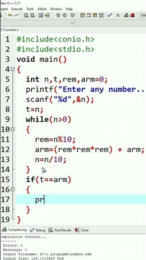 armstrong number in c | ms coder