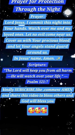 Night prayer for protection
