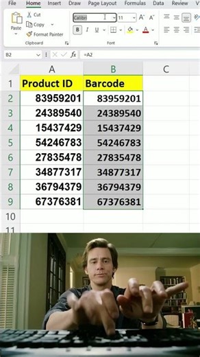 Generate barcodes in excel efficiently 🔥 #exceltips #spreadsheets #office #microsoft #Documents