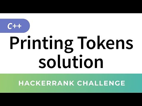 HackerRank Solution: Printing Tokens in C