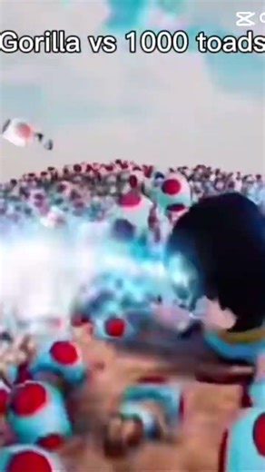 A gorilla vs 1000 toads #shorts #fypシ #memes