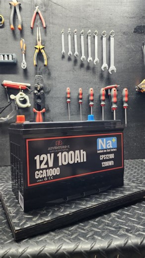 Another @adventure_x_lithium_batteries first. An Engine bay safe, non-fire threat crank battery that has a 5000 cycle, 5 year warranty with a 90% depth of discharge. Introducing Adventure-X Sodium Ion range of batteries, testing has commenced and as soon as we're happy, we'll list them on the website. Stay tuned for more updates as we put these first world units through their paces. Proud to be associated with the best of the best. Adventure-X Lithium batteries doing great things. #adventure #ca