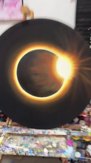 Eclipse Vane Art: Stunning Solar Eclipse Paintings by IvanTlou