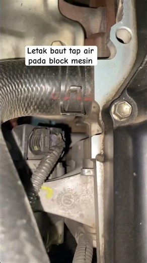 Letak baut tap air radiator pada block mesin innova bensin