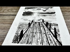Einfach Landschaft Zeichnen Met Bleistift ||Schritt Für Schritt Zeichnen Lernen