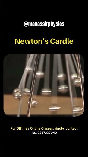 The perfect balance of force, motion, and physics — Newton’s Cradle 🔥...#physics #experiment
