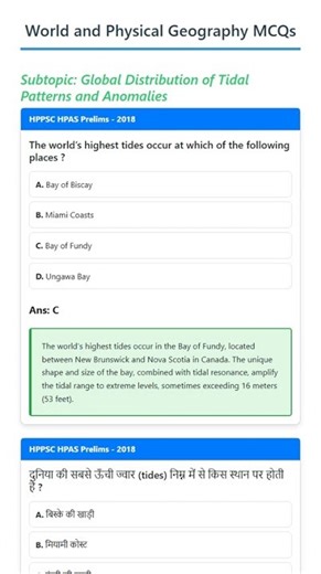 Global Distribution of Tidal Patterns and Anomalies