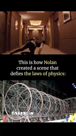This is how Christopher Nolan created a scene that defies the laws of physics 🎥✨