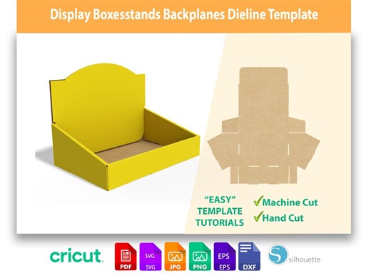 Display Stand Box Template - Etsy