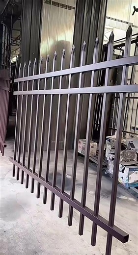 Powder coating process-Garrison fence panels with spear top points 1.5m1.8m2.1m2.4m height