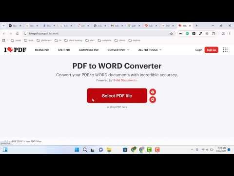 I tried to convert PDF File into Word File or DOCS File using Online PDF Converter Tool 2026