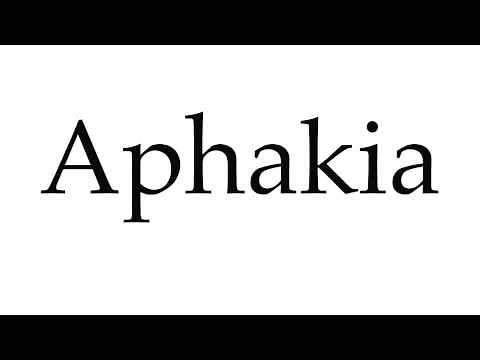 How to Pronounce Aphakia