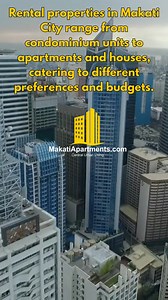 🏢 Looking for a rental property in Makati City? Look no further! 🌇 ✨ We have a wide range of options available to suit your preferences and budget. From luxurious condominium units to cozy apartments and spacious houses, we've got you covered! 🏡💼 ✅ Enjoy the convenience of living in the heart of Makati, with easy access to top-notch amenities, shopping centers, and vibrant nightlife. 🎉 💰 Our rental properties cater to different budgets, ensuring there's something for everyone. Whether you'