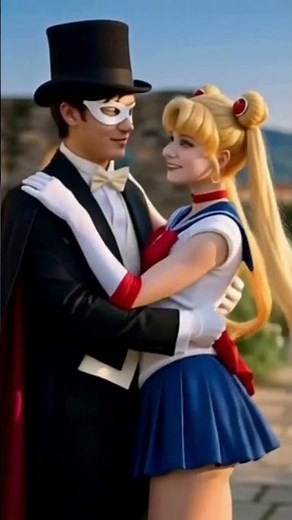 Under the Moon: Sailor Moon and Tuxedo Mask Slow Dance | AI Animation