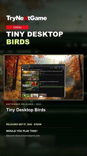 Tiny Desktop Birds | New Casual Game on Steam