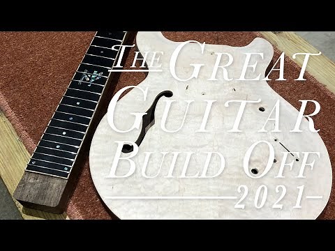 Full NECK BUILD with CUSTOM INLAYS, BINDING & COMPOUND RADIUS | Great Guitar Build Off 2021 | 3 of 6