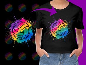 Colorful Volleyball PNG, Free Commercial Use, Instant Download - Etsy