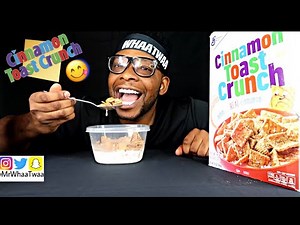 ASMR Cinnamon Toast Crunch Cereal (CRUNCHY EATING SOUNDS) NO TALKING ASMR Mukbang