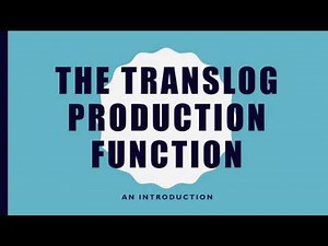 Translog Production Function: An Introduction